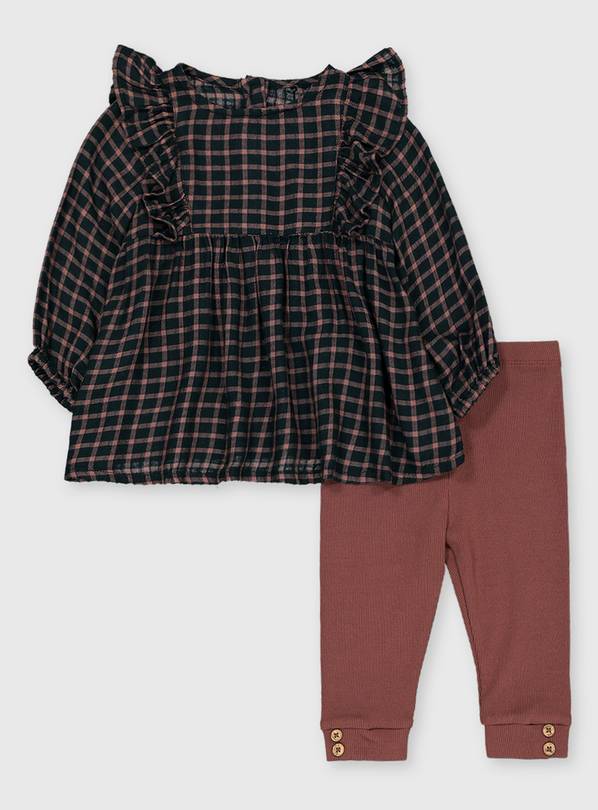 Buy Brown Gingham Top & Leggings 69 months Dresses Argos